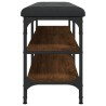 Banc à chaussures chêne marron 102x32x47 cm bois d'ingénierie 550291550291