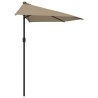 Parasol de balcon avec mât en aluminium Taupe 300x155 cm Demi 550299550299