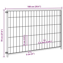 Cage pour animaux sans porte Argenté 300 x 100 x 70 cm Acier 550317550317