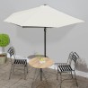 Parasol de balcon avec mât en aluminium Sable 300x155 cm Demi 550334550334