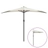 Parasol de balcon avec mât en aluminium Sable 300x155 cm Demi 550334550334