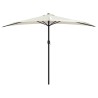 Parasol de balcon avec mât en aluminium Sable 300x155 cm Demi 550334550334
