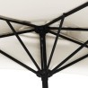 Parasol de balcon avec mât en aluminium Sable 300x155 cm Demi 550334550334