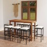 Ensemble de bar de jardin avec coussins 9 pcs Noir 550351550351