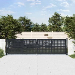 Portail de jardin Anthracite 400 x 125 cm Acier 550361550361