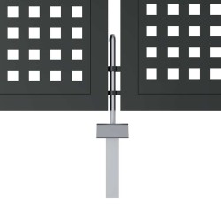 Portail de jardin Anthracite 400 x 125 cm Acier 550361550361