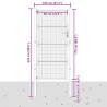 Portail de jardin Anthracite 100x175 cm Acier 550366550366