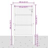 Portail de jardin Anthracite 100x150 cm Acier 550368550368