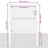Portail de jardin Anthracite 100x100 cm Acier 550370550370
