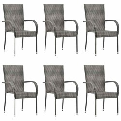 Ensemble à manger de jardin 7 pcs Gris 550373550373