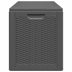 Boîte de rangement de jardin 180 L Noir PP Rotin 550374550374