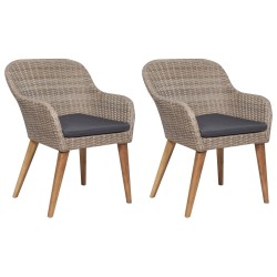 Ensemble à manger de jardin 3 pcs Marron 550375550375