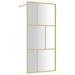 Paroi de douche avec verre ESG transparent doré 80x195 cm 550453550453