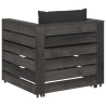 Salon de jardin 2 pcs avec coussins Bois imprégné de gris 550454550454