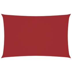 Voile de parasol tissu oxford rectangulaire 2x4,5 m rouge 550518550518