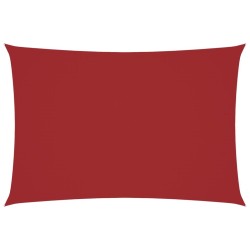 Voile de parasol tissu oxford rectangulaire 3x5 m rouge 550535550535