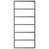 Porte coulissante Verre ESG et aluminium 90x205 cm Noir 550544550544