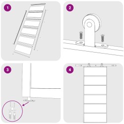 Porte coulissante Verre ESG et aluminium 90x205 cm Noir 550544550544