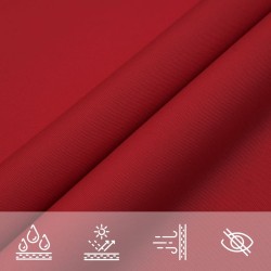 Voile de parasol tissu oxford rectangulaire 2x5 m rouge 550554550554