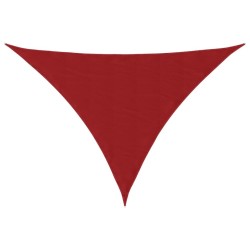Voile de parasol tissu oxford triangulaire 5x5x6 m rouge 550555550555