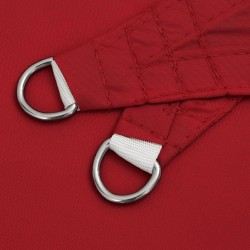 Voile de parasol tissu oxford triangulaire 3x4x4 m rouge 550568550568