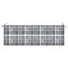 Banc de jardin avec coussin à carreaux gris 150 cm Teck massif 550581550581