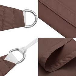 Voile de parasol tissu oxford triangulaire 3x4x4 m marron 550582550582