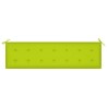 Banc de jardin avec coussin vert vif 175 cm Bois de teck massif 550588550588