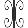 Portail de clôture Kampen avec pointe en acier noir 302 x 125 cm 550592550592
