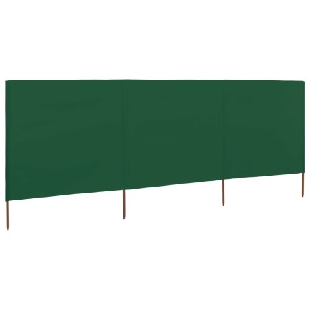 Paravent 3 panneaux Tissu 400 x 120 cm Vert 550600550600