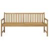 Banc de jardin avec coussin beige 175 cm Bois de teck massif 550602550602