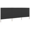 Paravent 3 panneaux Tissu 400 x 120 Anthracite 550606550606