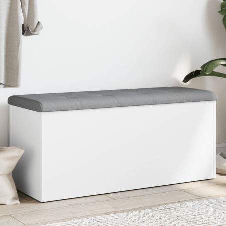 Banc de rangement Blanc 102x42x45 cm Bois d'ingénierie 550609550609