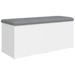 Banc de rangement Blanc 102x42x45 cm Bois d'ingénierie 550609550609