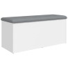 Banc de rangement Blanc 102x42x45 cm Bois d'ingénierie 550609550609