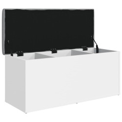 Banc de rangement Blanc 102x42x45 cm Bois d'ingénierie 550609550609