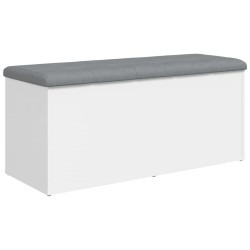 Banc de rangement Blanc 102x42x45 cm Bois d'ingénierie 550609550609