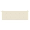 Banc de jardin avec coussin crème 150 cm Bois de teck massif 550610550610