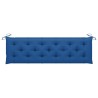 Banc de jardin avec coussin bleu 175 cm Bois de teck massif 550612550612