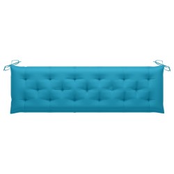 Banc de jardin avec coussin bleu clair 175 cm Teck massif 550617550617