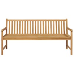 Banc de jardin avec coussin vert 175 cm Bois de teck massif 550623550623