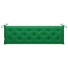 Banc de jardin avec coussin vert 175 cm Bois de teck massif 550623550623