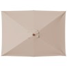 Parasol d'extérieur avec mât en bois 150x200 cm taupe 550626550626