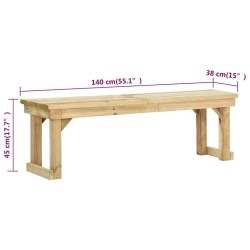 Banc de jardin 140 cm Bois de pin imprégné 550629550629