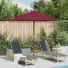 Parasol d'extérieur avec mât en bois 150x200 cm rouge bordeaux 550631550631