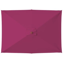 Parasol d'extérieur avec mât en bois 150x200 cm rouge bordeaux 550631550631