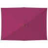 Parasol d'extérieur avec mât en bois 150x200 cm rouge bordeaux 550631550631