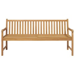 Banc de jardin avec coussin taupe 175 cm Teck massif 550642550642