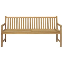 Banc de jardin avec coussin rouge 175 cm Bois de teck massif 550643550643