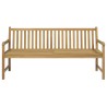 Banc de jardin avec coussin rouge 175 cm Bois de teck massif 550643550643
